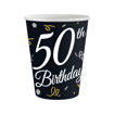 Picture of 50TH BIRTHDAY BLACK & GOLD CUP 250ML 6 PACK